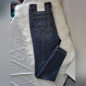 NEW KanCan Women's Dark Blue Distressed High Waisted Jeans, Size 11 (29)